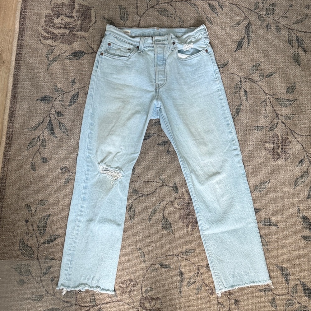 Light Blue Distressed Levi’s